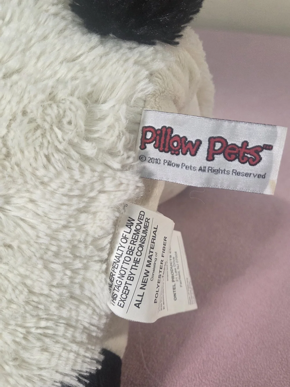 Pillow Pet Plush Panda - White & Black Cuddler